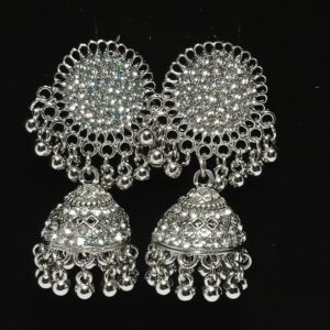 Silver  Antique Jhumke Earrings New Trending Style